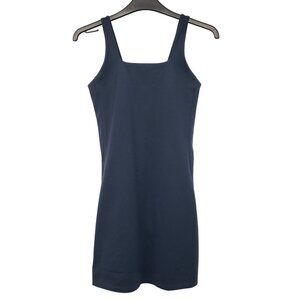 Girlfriend Collective Tommy Dress Midnight Dark Blue Shelf Bra Shorts Athletic